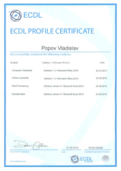 ECDL Profile Certificate